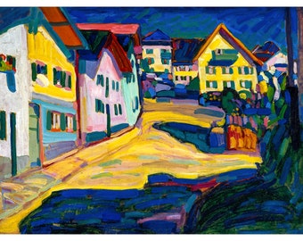 Wassily Kandinski, Murnau, Burggrabenstrasse 1, 1908 | Art Print | Canvas Print | Fine Art Poster | Art Reproduction | Archival Giclee