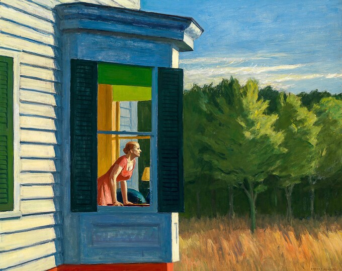 Edward Hopper, Cape Cod Morning, 1950 | Art Print | Canvas Print | Fine Art Poster | Art Reproduction | Archival Giclee | Gift Wrapped