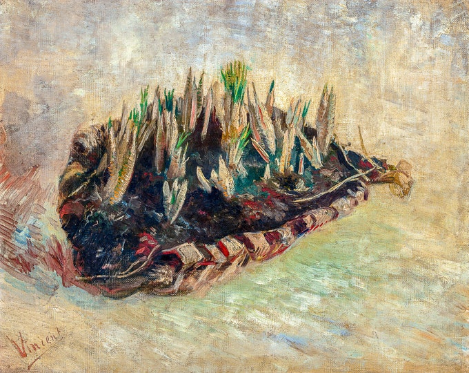 Van Gogh, Basket of Crocus Bulbs, 1887 | Art Print | Canvas Print | Fine Art Poster | Art Reproduction | Archival Giclee | Gift Wrapped