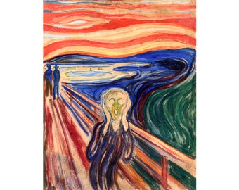 Edvard Munch - The Scream (1910), Canvas Print or Fine Art Giclee - Enhanced