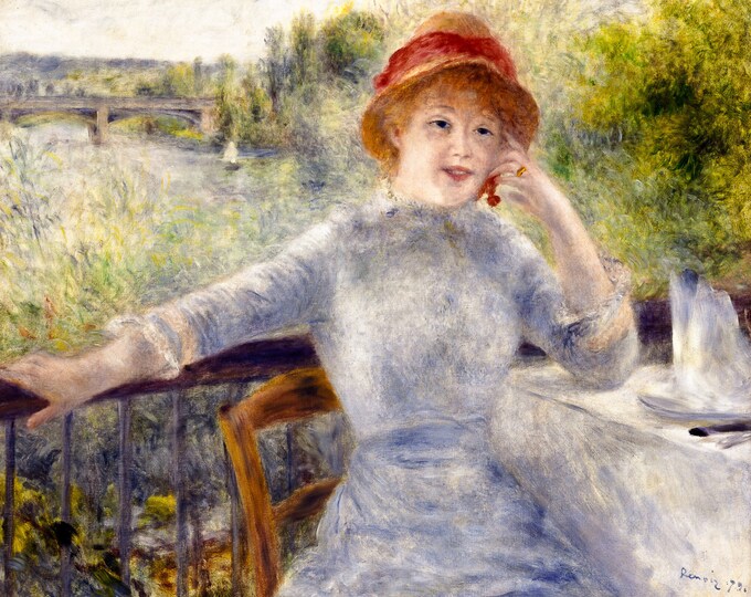 Renoir, Portrait of Alphonsine Fournaise, 1879 | Art Print | Canvas Print | Fine Art Poster | Art Reproduction | Archival Giclee | Gift Wrap
