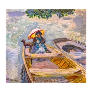 Pierre Bonnard, On a Boat with Dog, En bateau, 1910 | Art Print | Canvas Print | Fine Art Poster | Art Reproduction | Giclee | Gift Wrapped
