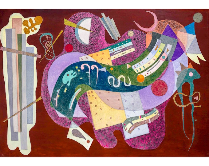 Wassily Kandinsky, Rigid and Curved (Rigide et Courbé), 1935 | Art Print | Canvas Print | Fine Art Poster | Art Reproduction | Archival
