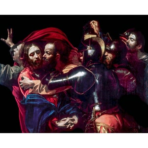 Caravaggio, The Taking of Christ, 1602 | Art Print | Canvas Print | Fine Art Poster | Art Reproduction | Archival Giclee | Gift Wrapped