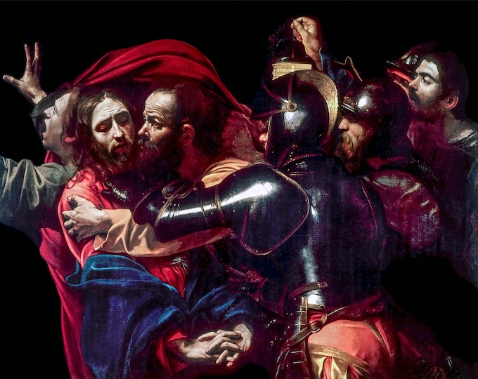 Caravaggio, The Taking of Christ, 1602 | Art Print | Canvas Print | Fine Art Poster | Art Reproduction | Archival Giclee | Gift Wrapped