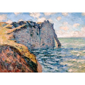 Claude Monet, The Cliff of Aval, Etrétat, 1885 | Art Print | Canvas Print | Fine Art Poster | Art Reproduction | Archival Giclee | Gift Wrap