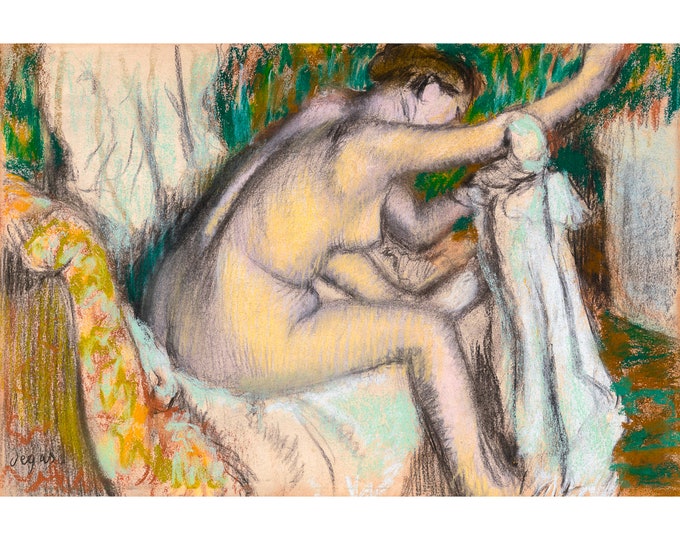 Edgar Degas, Woman Drying Her Arm, 1890 | Art Print | Canvas Print | Fine Art Poster | Art Reproduction | Archival Giclee | Gift Wrapped