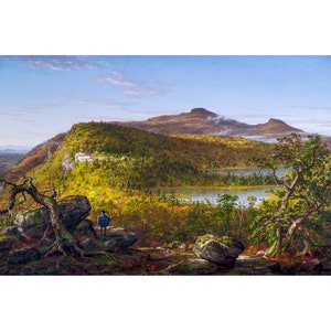 Thomas Cole, A View of the Two Lakes and Mountain House, Catskill Mountains, Morning, 1844 | Art Print | Canvas Print | Fine Art Poster