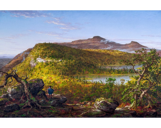 Thomas Cole, A View of the Two Lakes and Mountain House, Catskill Mountains, Morning, 1844 | Art Print | Canvas Print | Fine Art Poster