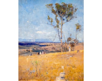 Arthur Streeton, Near Heidelberg, 1890 | Art Print | Canvas Print | Fine Art Poster | Art Reproduction | Archival Giclee | Gift Wrapped
