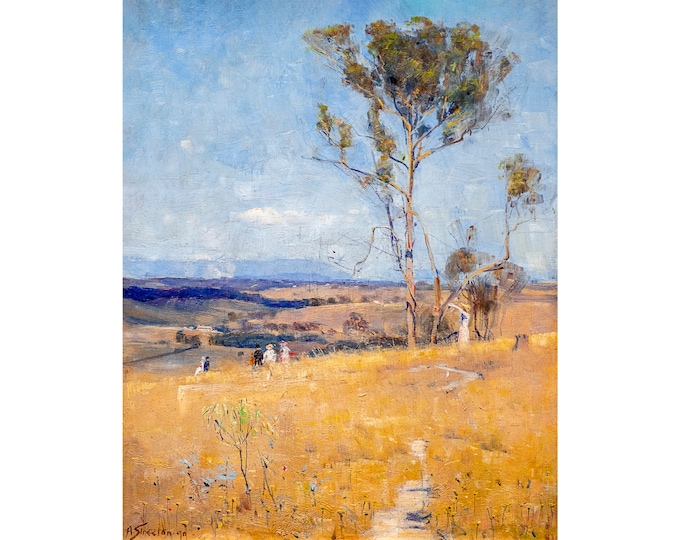 Arthur Streeton, Near Heidelberg, 1890 | Art Print | Canvas Print | Fine Art Poster | Art Reproduction | Archival Giclee | Gift Wrapped