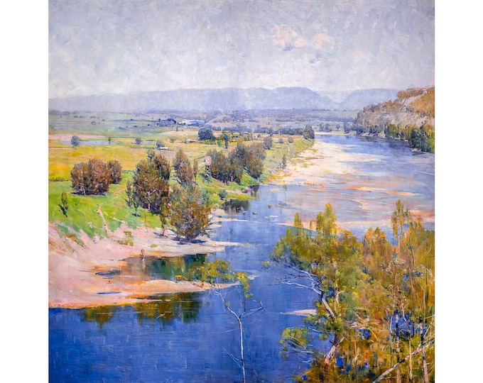 Arthur Streeton, The Purple Noon's Transparent Might, 1896 | Art Print | Canvas Print | Fine Art Poster | Art Reproduction | Archival Giclee