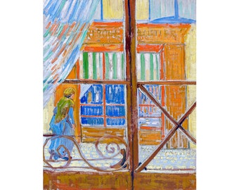 Van Gogh - View of a Butcher's Shop, (1888), Canvas Print or Fine Art Giclee - Enhanced