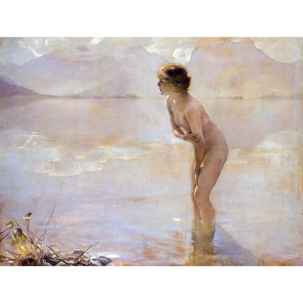 Paul Émile Chabas, September Morn, 1911 | Art Print | Canvas Print | Fine Art Poster | Art Reproduction | Archival Giclee | Gift Wrapped