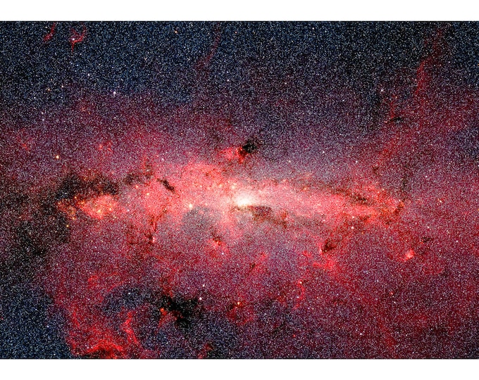 Milky Way Galaxy in Infra-Red, NASA Space Art | Art Print | Canvas Print | Fine Art Poster | Art Reproduction | Archival Giclee | Gift Wrap