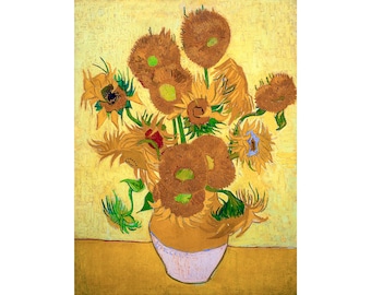 Van Gogh, Sunflowers, 1889 | Art Print | Canvas Print | Fine Art Poster | Art Reproduction | Archival Giclee | Gift Wrapped
