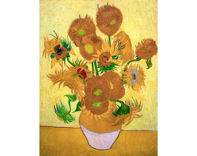 Van Gogh, Sunflowers, 1889 | Art Print | Canvas Print | Fine Art Poster | Art Reproduction | Archival Giclee | Gift Wrapped