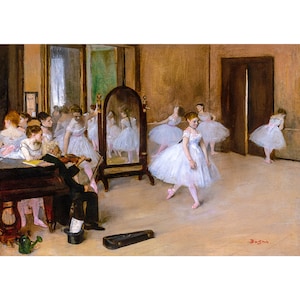 Edgar Degas, The Dancing Class, 1872 | Art Print | Canvas Print | Fine Art Poster | Art Reproduction | Archival Giclee | Gift Wrapped