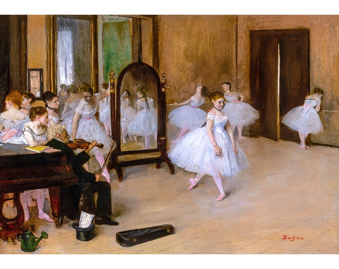 Edgar Degas, The Dancing Class, 1872 | Art Print | Canvas Print | Fine Art Poster | Art Reproduction | Archival Giclee | Gift Wrapped