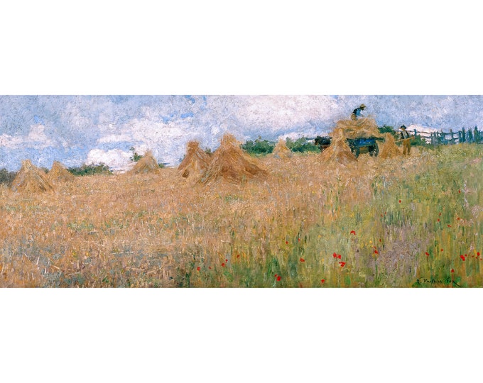E. Phillips Fox, Harvesting, 1900 | Art Print | Canvas Print | Fine Art Poster | Art Reproduction | Archival Giclee | Gift Wrapped