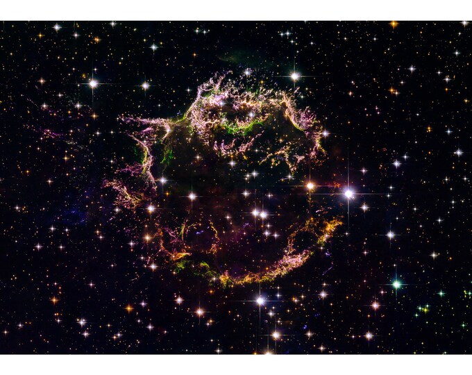 Supernova Remnant Cassiopeia, NASA Space Art | Art Print | Canvas Print | Fine Art Poster | Art Reproduction | Archival Giclee | Gift Wrap
