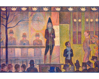 Georges Seurat, Circus Sideshow, 1888 | Art Print | Canvas Print | Fine Art Poster | Art Reproduction | Archival Giclee | Gift Wrapped