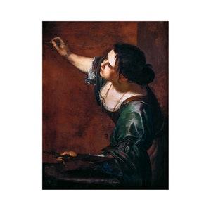 Artemisia Gentileschi, Self-Portrait as the Allegory of Painting, 1639 | Art Print | Canvas Print | Fine Art Poster | Art Reproduction