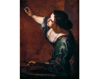 Artemisia Gentileschi, Self-Portrait as the Allegory of Painting, 1639 | Art Print | Canvas Print | Fine Art Poster | Art Reproduction