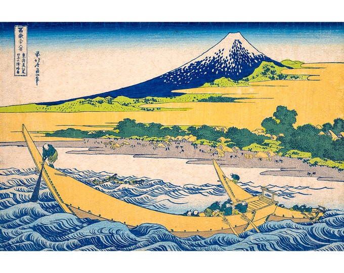 Hokusai, Tago Bay near Ejiri on the Tōkaidō, 1832 | Art Print | Canvas Print | Fine Art Poster | Art Reproduction | Archival Giclee | Gift