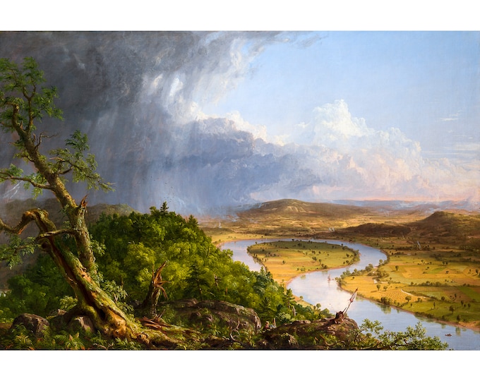 Thomas Cole, View from Mount Holyoke, Thunderstorm, 1836 | Art Print | Canvas Print | Fine Art Poster | Art Reproduction | Archival Giclee