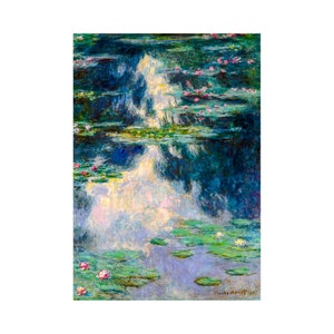 Claude Monet, Water Lilies, 1907 | Art Print | Canvas Print | Fine Art Poster | Art Reproduction | Archival Giclee | Gift Wrapped