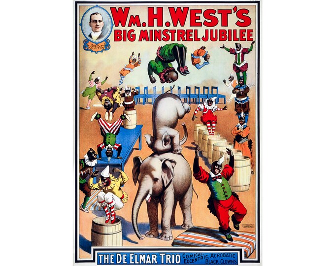 Wm. H. West's Big Minstrel Jubilee | Art Print | Canvas Print | Fine Art Poster | Art Reproduction | Archival Giclee | Gift Wrapped