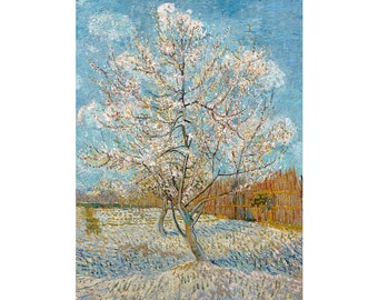 Van Gogh, The Pink Peach Tree, 1888 | Art Print | Canvas Print | Fine Art Poster | Art Reproduction | Archival Giclee | Gift Wrapped