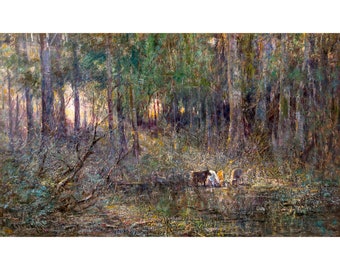 Frederick McCubbin, Violet and Gold, 1911 | Art Print | Canvas Print | Fine Art Poster | Art Reproduction | Archival Giclee | Gift Wrapped