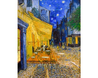 Van Gogh, Cafe Terrace at Night, 1888 | Art Print | Canvas Print | Art Reproduction | Archival Giclee | Gift Wrapped | Vincent Coffee Shop
