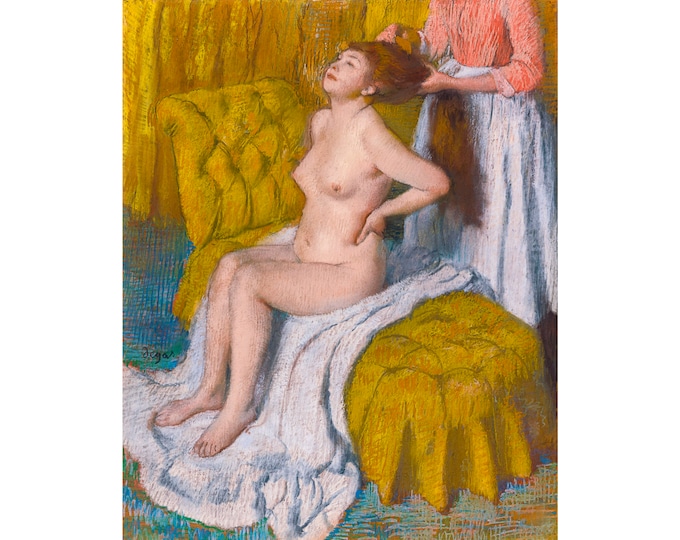 Edgar Degas, Woman Having Her Hair Combed, 1888 | Art Print | Canvas Print | Fine Art Poster | Art Reproduction | Archival Giclee | Gift