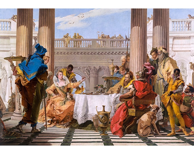 Giovanni Battista Tiepolo, The Banquet of Cleopatra, 1744 | Art Print | Canvas Print | Fine Art Poster | Art Reproduction | Archival Giclee