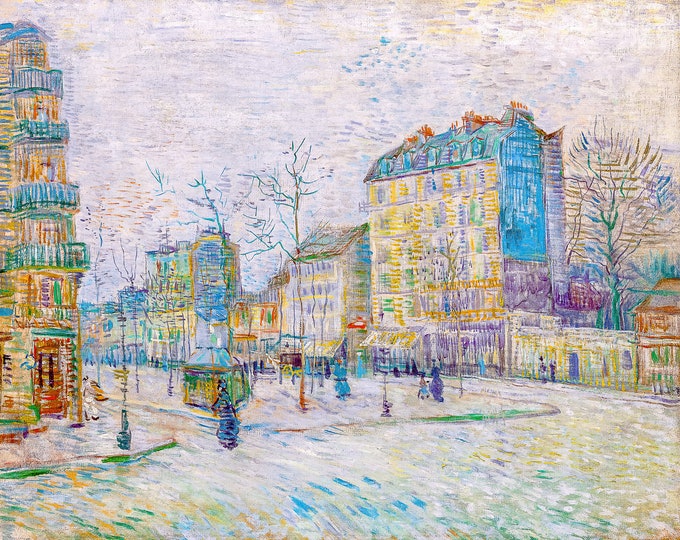 Van Gogh, Boulevard de Clichy, 1887 | Art Print | Canvas Print | Fine Art Poster | Art Reproduction | Archival Giclee | Gift Wrapped