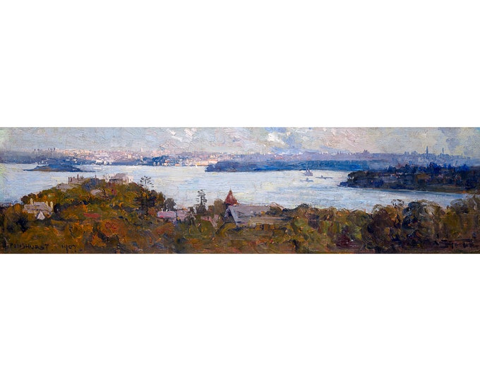 Arthur Streeton, Sydney Harbour From Penshurst (Cremorne) 1907 | Art Print | Canvas Print | Fine Art Poster | Art Reproduction | Archival