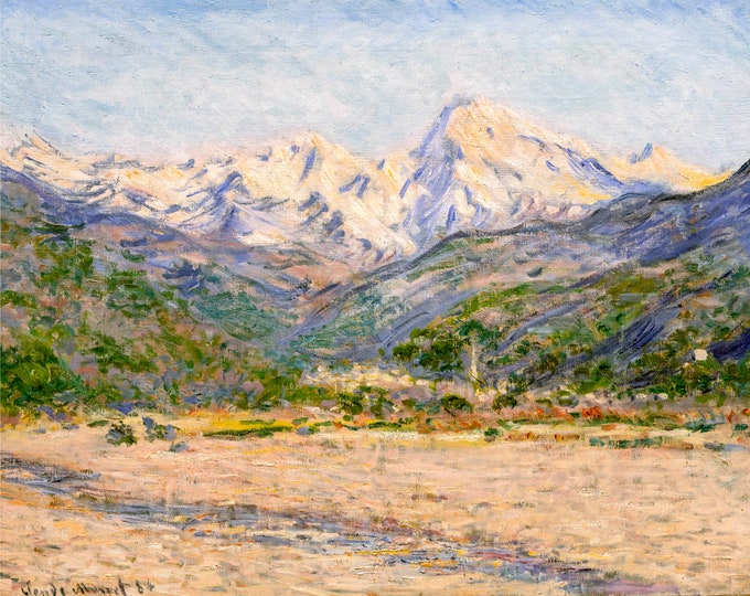 Claude Monet, The Valley of the Nervia, 1884 | Art Print | Canvas Print | Fine Art Poster | Art Reproduction | Archival Giclee | Gift Wrap
