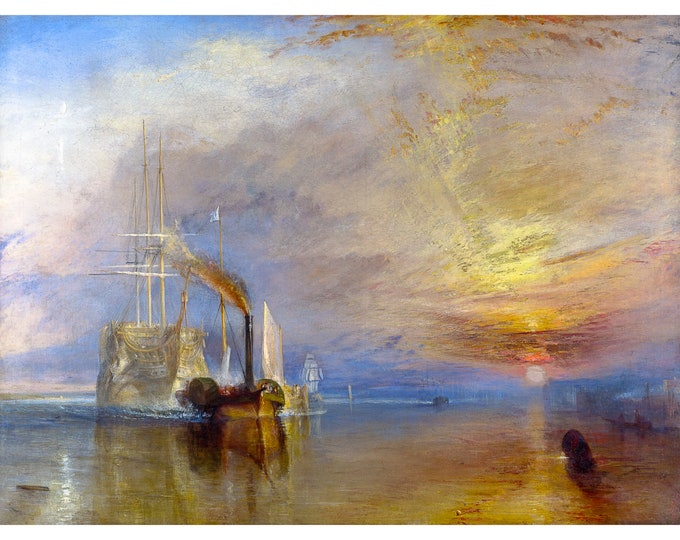 J. M. W. Turner, The Fighting Temeraire, 1839 | Art Print | Canvas Print | Fine Art Poster | Art Reproduction | Archival Giclee | Gift Wrap