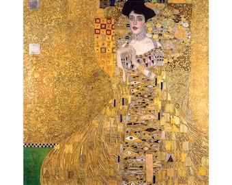 Gustav Klimt, Portrait of Adele Bloch-Bauer I, 1907 | Art Print | Canvas Print | Fine Art Poster | Art Reproduction | Archival Giclee | Gift