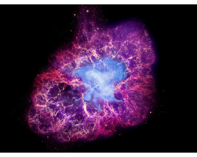 Crab Nebula in Taurus, NASA Space Art | Art Print | Canvas Print | Fine Art Poster | Art Reproduction | Archival Giclee | Gift Wrapped