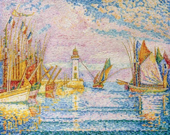Paul Signac, Lighthouse at Groix, 1925 | Art Print | Canvas Print | Fine Art Poster | Art Reproduction | Archival Giclee | Gift Wrapped