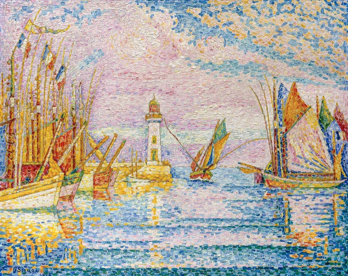 Paul Signac, Lighthouse at Groix, 1925 | Art Print | Canvas Print | Fine Art Poster | Art Reproduction | Archival Giclee | Gift Wrapped