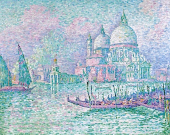 Paul Signac, Venice. La salute. Vert. 1908 | Art Print | Canvas Print | Fine Art Poster | Art Reproduction | Archival Giclee | Gift Wrapped