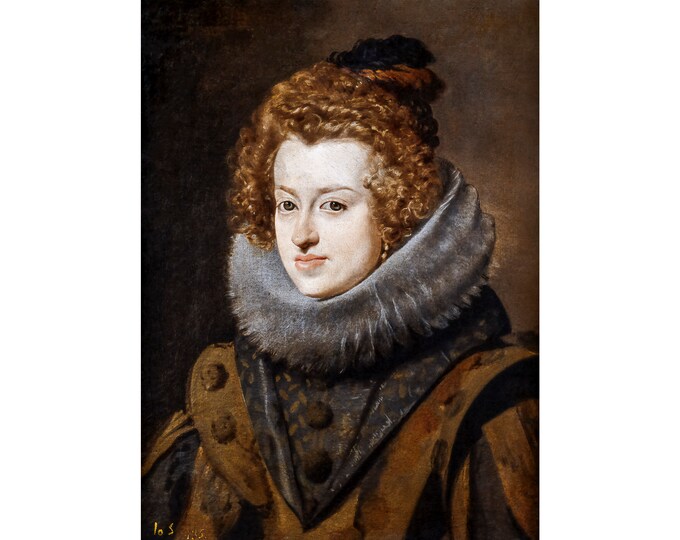 Diego Velázquez, Portrait of Maria Anna, 1630 | Art Print | Canvas Print | Fine Art Poster | Art Reproduction | Archival Giclee | Gift Wrap