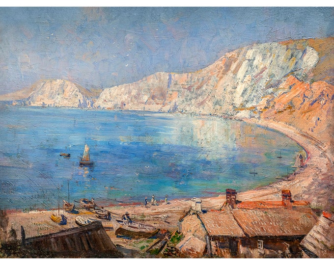 Arthur Streeton, Worbarrow Bay, 1909 | Art Print | Canvas Print | Fine Art Poster | Art Reproduction | Archival Giclee | Gift Wrapped