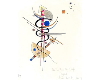 Wassily Kandinsky, Aquarell für Frau Toni Kirchhoff, 1927 | Art Print | Canvas Print | Fine Art Poster | Art Reproduction | Archival Giclee