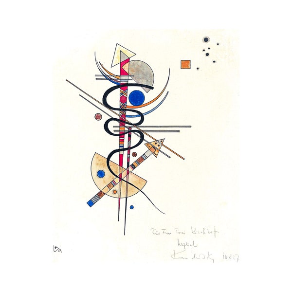 Wassily Kandinsky, Aquarell für Frau Toni Kirchhoff, 1927 | Art Print | Canvas Print | Fine Art Poster | Art Reproduction | Archival Giclee